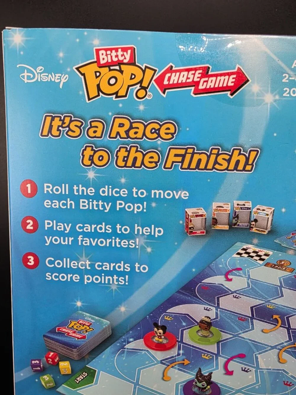 Disney Bitty Pop! Chase Game Funko Board Game 4 Exclusive Figures Ages 6+